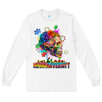 White Embrace neurodiversity Long Sleeve Tee - FaDigitalArtStudio