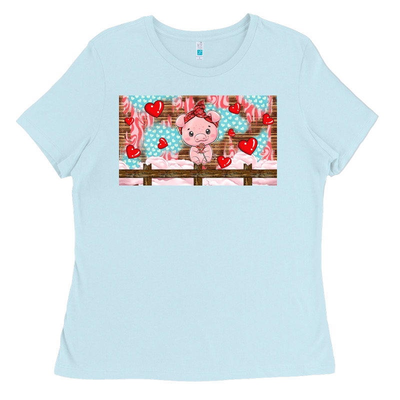 Cute Pig Ladies Tee by TumblerDesignByShophia | Teevron