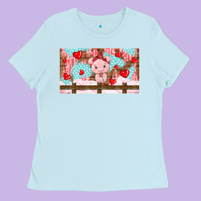 Cute Pig Ladies Tee Designed By Tumblerdesignbyshophia
