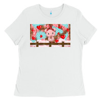 White cute pig Ladies Tee - TumblerDesignByShophia