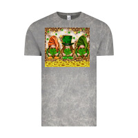 Cloud Rock St. Patrick's Day gnomies with leopard tumbler Vintage Tee - HowdyJamesFarm
