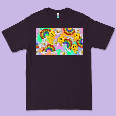 Smile Faces And Rainbow And Daisys Premium Tee Designed By Tumblerdesignbyshophia