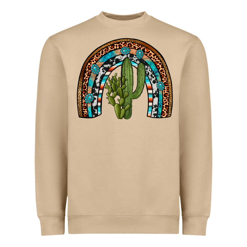 Revize Cactus Gemstone Rainbow Heavyweight Sweatshirt by Artiststas | Teevron