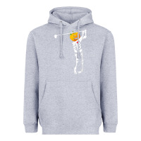 Heather Grey Golf Skeleton Pumpkin Halloween Shirt Heavyweight Hoodie - maiPhamDesign