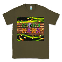 Army Green Spooky mama Classic Tee - Artiststas