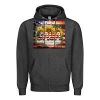 Charcoal Heather patriotic yaya tumbler Zipper Hoodie - BarkalooDesign