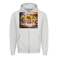 Dove Grey patriotic yaya tumbler Zipper Hoodie - BarkalooDesign