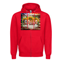 Red patriotic yaya tumbler Zipper Hoodie - BarkalooDesign