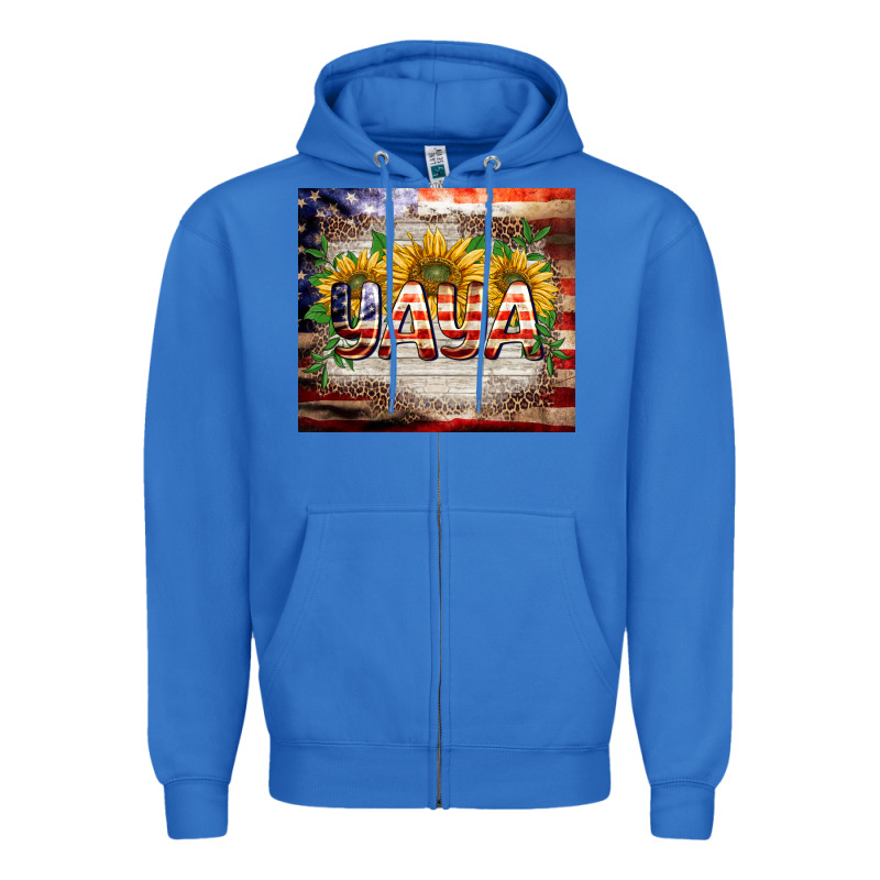 Patriotic Yaya Tumbler Zipper Hoodie by BarkalooDesign | Teevron
