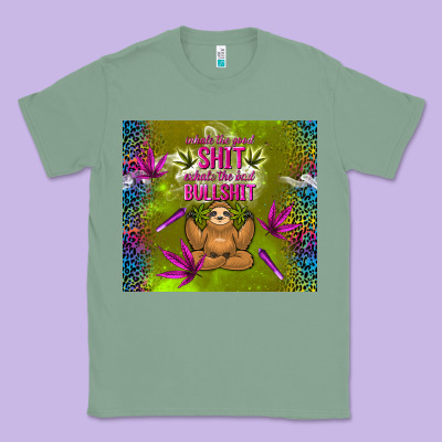 Inhale The Good Shit Exhale The Bad Bullshit Classic Tee Designed By Tumblerdesignbyshophia