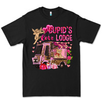 Black Cupid's love lodge with truck Valentine's Day Premium Tee - HowdyJamesFarm