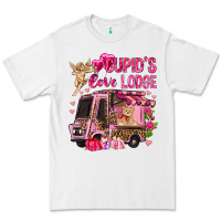 White Cupid's love lodge with truck Valentine's Day Premium Tee - HowdyJamesFarm