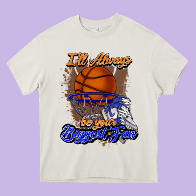 I'll Always Be Your Biggest Fan Basketball Heavy Core Tee Designed By Nancycooperartshop
