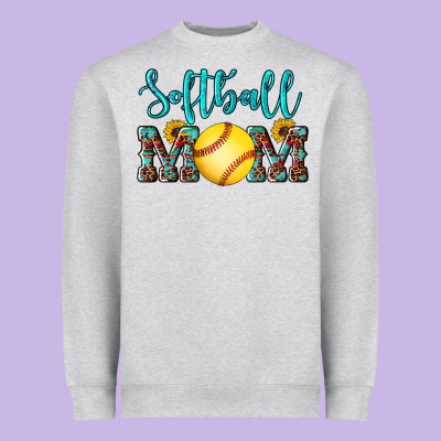 Western Leopard  Sunflowers Glitter Mom Softball Heavyweight Sweatshirt Designed By Artiststas
