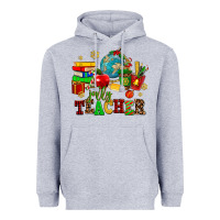 Heather Grey christmas jolly teachers Heavyweight Hoodie - AdoDesignShop
