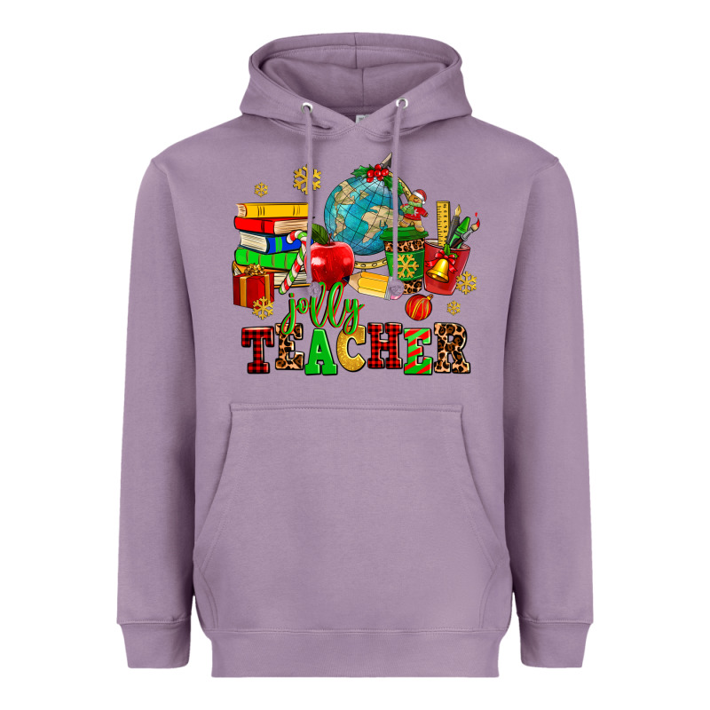 Christmas Jolly Teachers Heavyweight Hoodie by AdoDesignShop | Teevron
