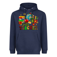 Navy christmas jolly teachers Heavyweight Hoodie - AdoDesignShop