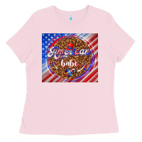 Bubblegum Pink American babe Ladies Tee - TumblerDesignByShophia