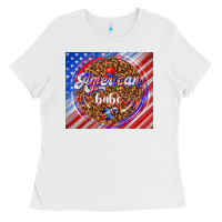 White American babe Ladies Tee - TumblerDesignByShophia