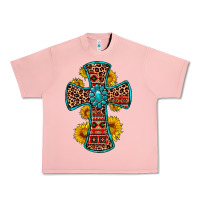 Salmon gemstone sunflower leopard cross Urban Heavy Tee - OliviaCreatesArt