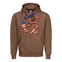 Chestnut patriotic sunflower love Zipper Hoodie - BarkalooDesign