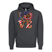 Smoke patriotic sunflower love Zipper Hoodie - BarkalooDesign