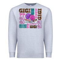 Heather Grey gigi gigi with knitting Premium Sweatshirt - AdoDesignShop