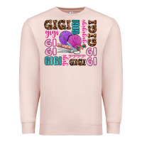 Pale Pink gigi gigi with knitting Premium Sweatshirt - AdoDesignShop
