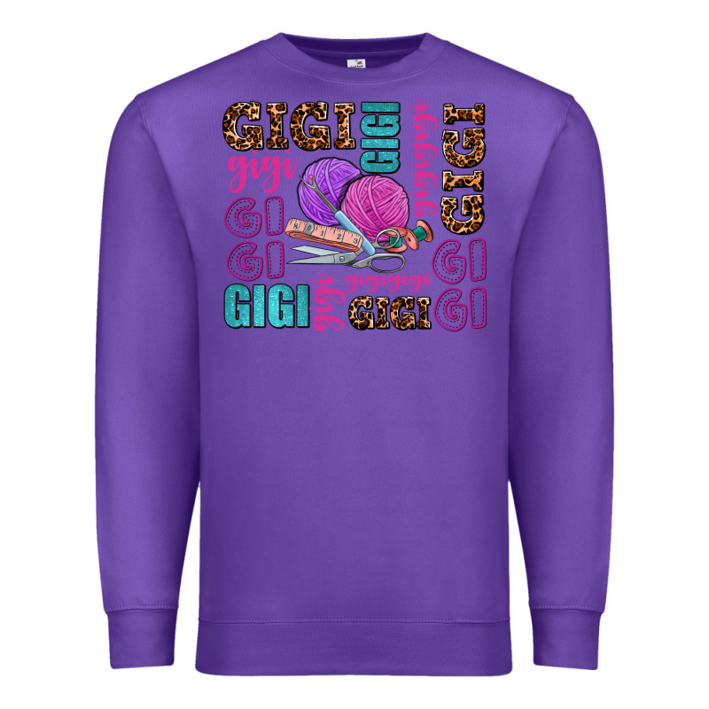 Gigi Gigi With Knitting Premium Sweatshirt by AdoDesignShop | Teevron
