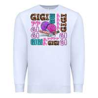White gigi gigi with knitting Premium Sweatshirt - AdoDesignShop