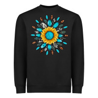 Black gemstone sunflower Heavyweight Sweatshirt - Artiststas