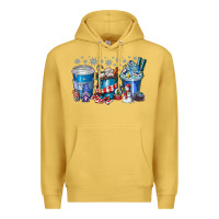 Antique Gold Christmas Coffee Premium Hoodie - CowhideDigitalArt