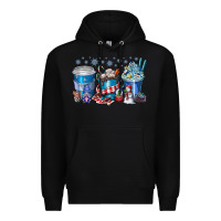 Black Christmas Coffee Premium Hoodie - CowhideDigitalArt