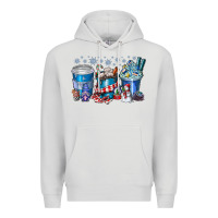 Dove Grey Christmas Coffee Premium Hoodie - CowhideDigitalArt