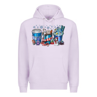 Lilac Christmas Coffee Premium Hoodie - CowhideDigitalArt