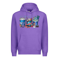 Purple Christmas Coffee Premium Hoodie - CowhideDigitalArt