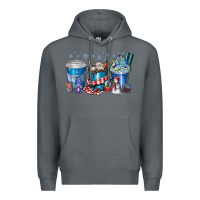 Rock Christmas Coffee Premium Hoodie - CowhideDigitalArt