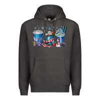 Smoke Christmas Coffee Premium Hoodie - CowhideDigitalArt