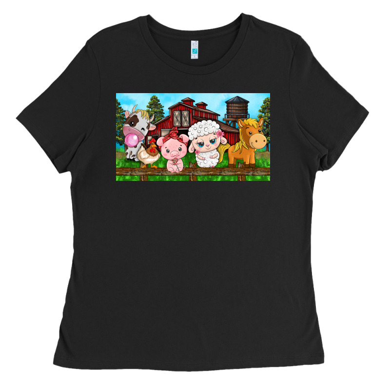 Cute Farm Animals Ladies Tee by TumblerDesignByShophia | Teevron