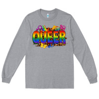 Heather Grey queer Long Sleeve Tee - FaDigitalArtStudio
