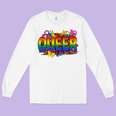 Queer Long Sleeve Tee Designed By Fadigitalartstudio