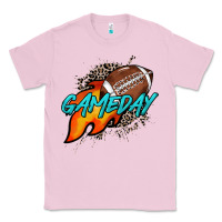 Bubblegum Pink Game day leopard fire and ball Classic Tee - HowdyJamesFarm