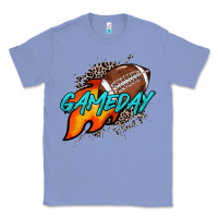 Colony Blue Game day leopard fire and ball Classic Tee - HowdyJamesFarm