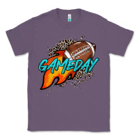 Lavender Game day leopard fire and ball Classic Tee - HowdyJamesFarm
