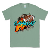 Sage Game day leopard fire and ball Classic Tee - HowdyJamesFarm