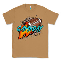 Toasted Coconut Game day leopard fire and ball Classic Tee - HowdyJamesFarm