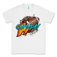 White Game day leopard fire and ball Classic Tee - HowdyJamesFarm