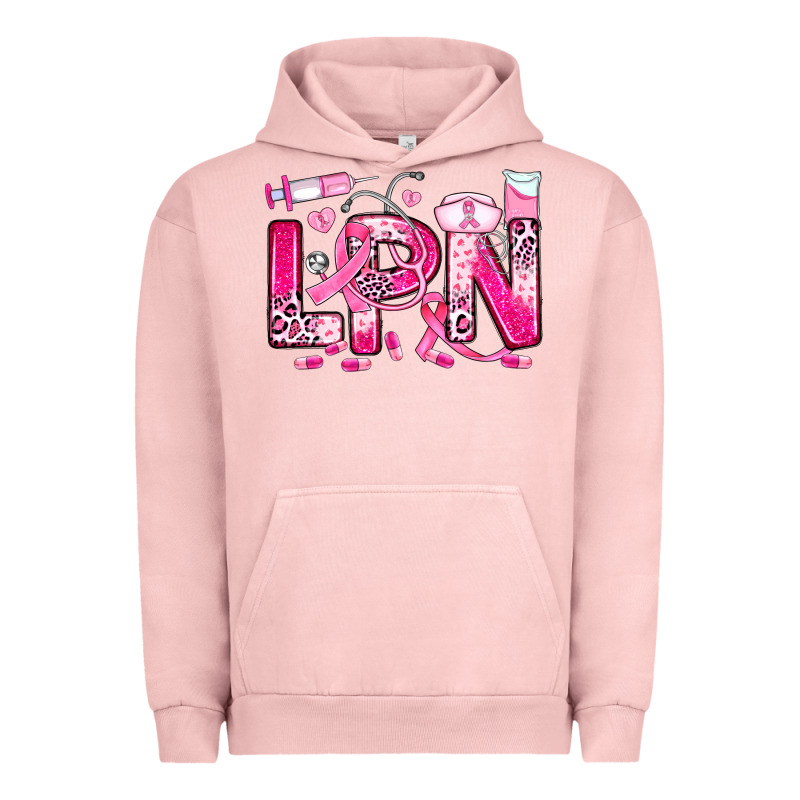 Breast Cancer Lpn Licensed Practical Nurse Urban Hoodie by JahusDesignShop | Teevron