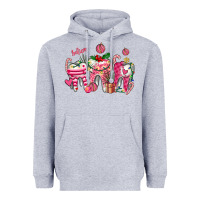 Heather Grey pink christmas teeth Heavyweight Hoodie - AdoDesignShop