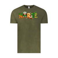 Vintage Olive St. Patrick's Day Nurse with gnome Vintage Tee - HowdyJamesFarm